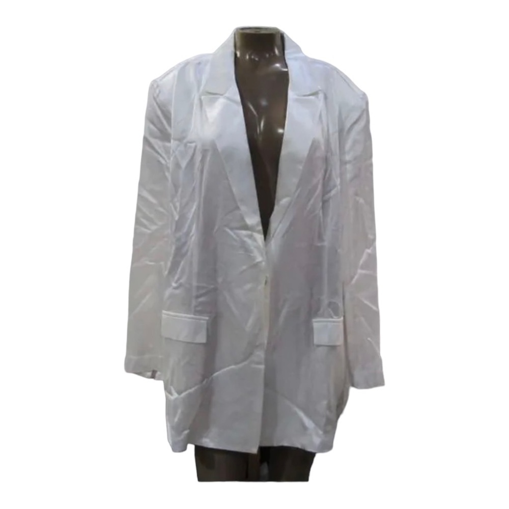 SER.OYA Ronin White Satin Oversized Blazer Jacket Medium NWT - Picture 13 of 16